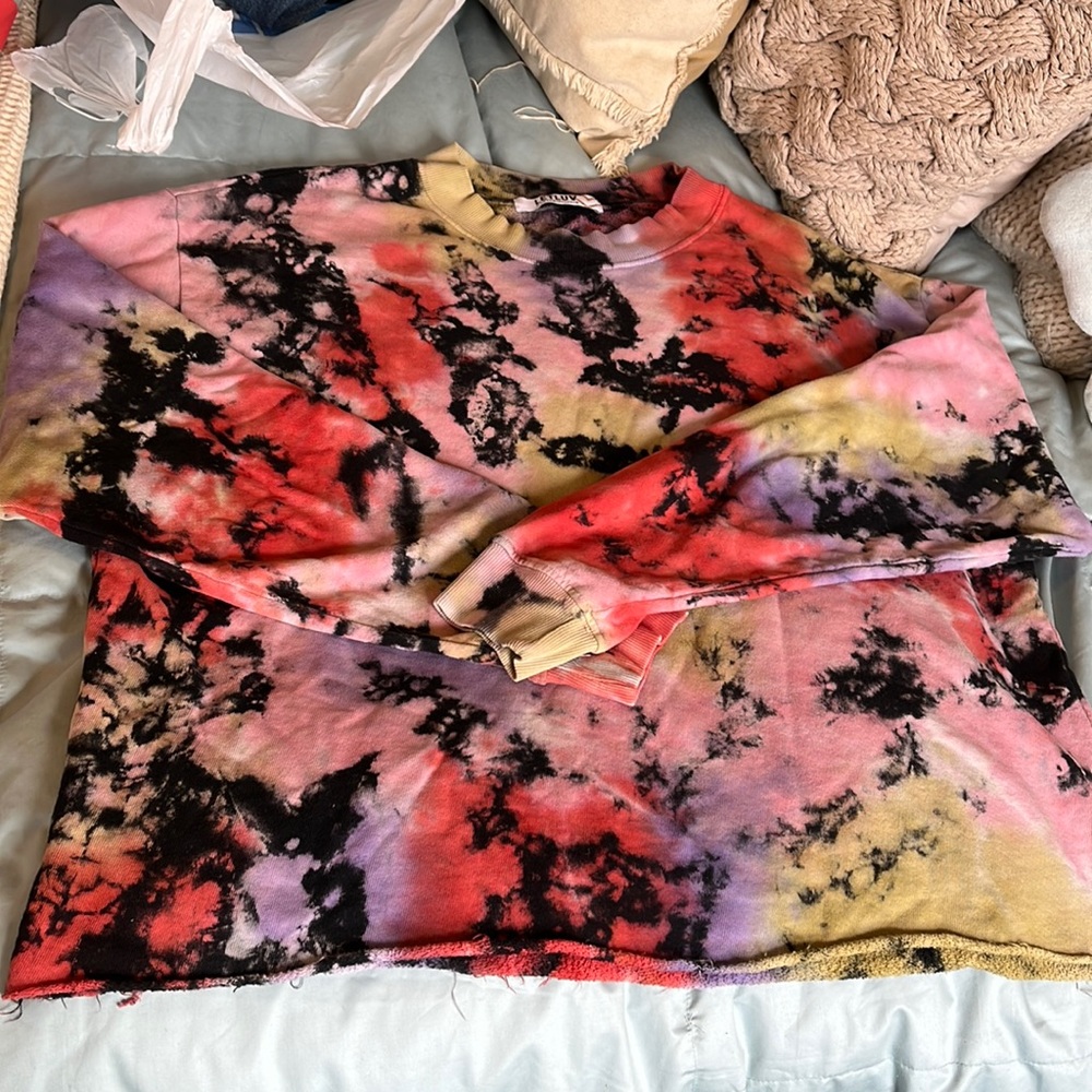 Anthropologie Tie Dye Crewneck Sweatshirt